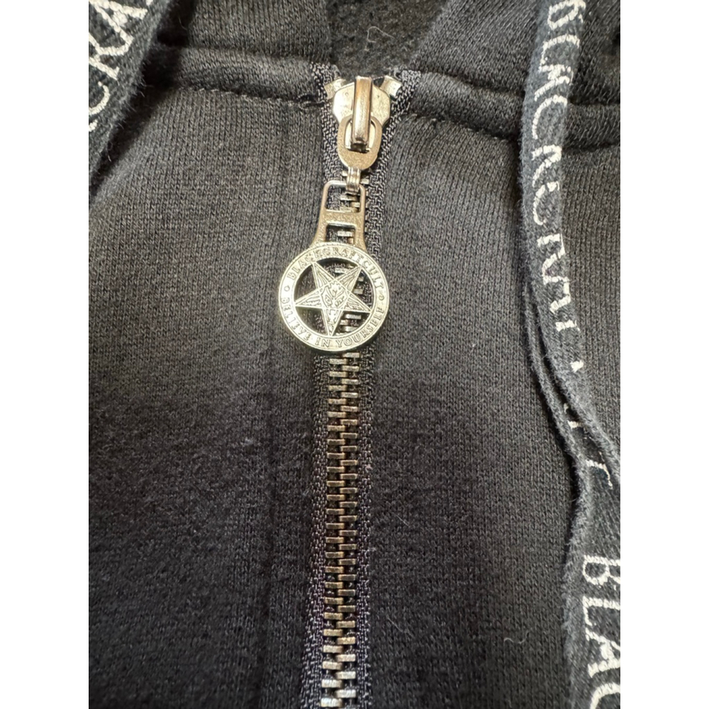 BLACKCRAFT Women’s Black White Witching Hour Long Hoodie Sz M - Picture 7 of 14
